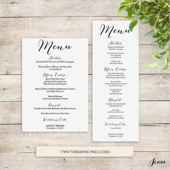 Menü Vorlage Neu Hochzeit Menü Vorlage Menü Druckvorlage Süße Bombe Empfang