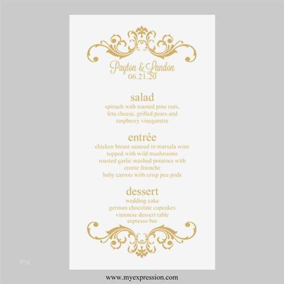 Menükarte Hochzeit Vorlage Word Best Of Hochzeit Menü Karte Vorlage Alte Schriftrollen Gold
