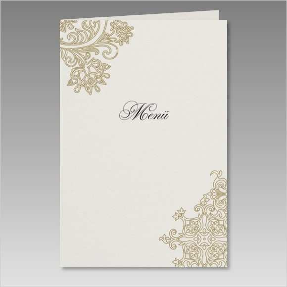 Menükarte Hochzeit Vorlage Word Elegant Elegante Menükarte Zur Goldenen Hochzeit