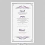 Menükarte Vorlage Word Einzigartig Hochzeit Menü Karte Vorlage Vintage Filigree