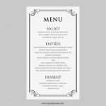 Menükarte Vorlage Word Schön Hochzeit Menü Karte Vorlage Schwarze ornate Frame