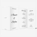 Menükarten Hochzeit Vorlagen Kostenlos Gut Menükarten Hochzeit Black and White In Weiß