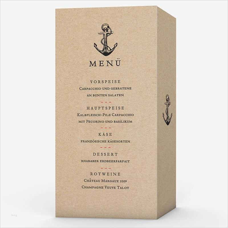 Menükarten Hochzeit Vorlagen Kostenlos Hübsch Menükarten Hochzeit Anker