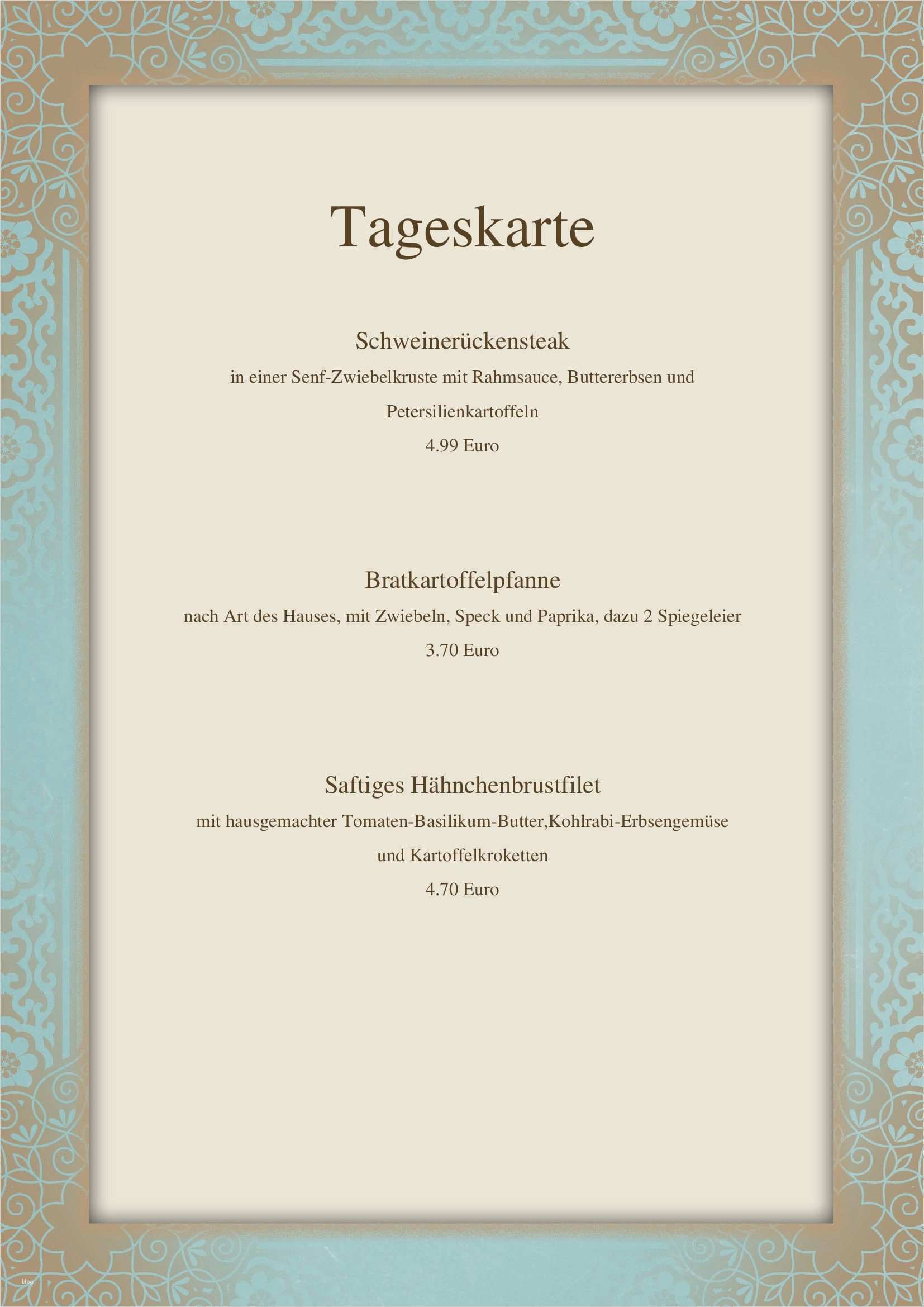 Menükarten Vorlagen Kostenlos Ausdrucken Wunderbar Die Speisekarte Bzw Tageskarte ist Das Aushängeschild