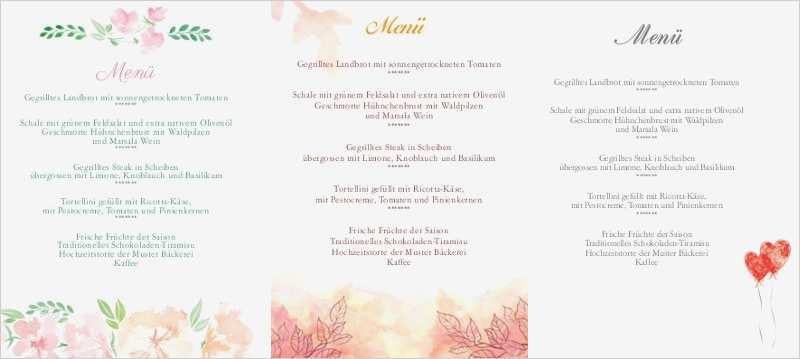 Menükarten Vorlagen Kostenlos Schönste Menükarten Zur Hochzeit