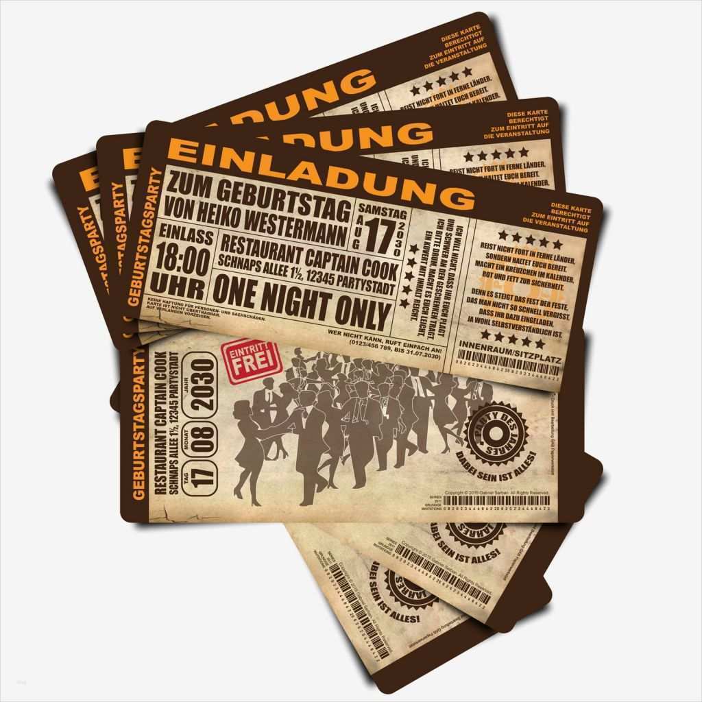Menükarten Vorlagen Zum Bearbeiten Wunderbar Einladungskarten Für Geburtstag • Eintrittskarte • Ticket