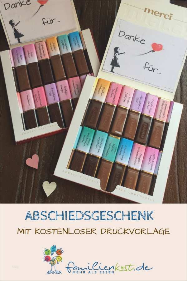 Merci Schokolade Beschriften Vorlage Cool Abschiedsgeschenk Kindergarten & Erzieherin Merci