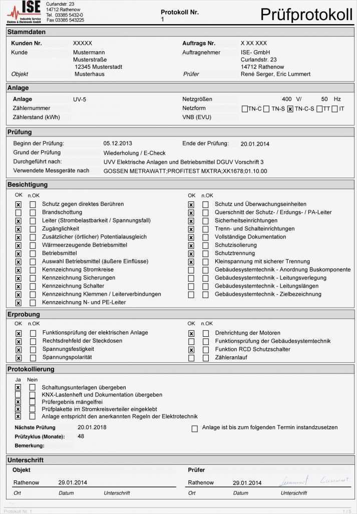 Messprotokoll Vorlage Best Of Dguv Vorschrift 3 Dokumentation