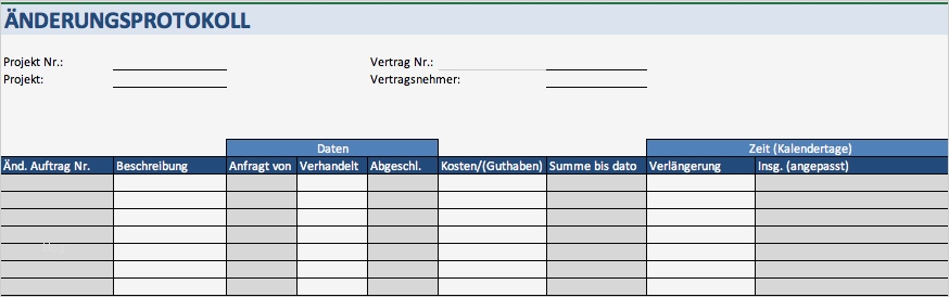 Messprotokoll Vorlage Bewundernswert Kostenlose Excel Vorlagen Für Bauprojektmanagement