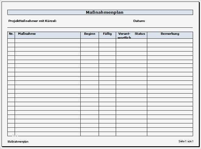 Messprotokoll Vorlage Excel Angenehm Maßnahmenplan Vorlage Zum Download Zeitblüten