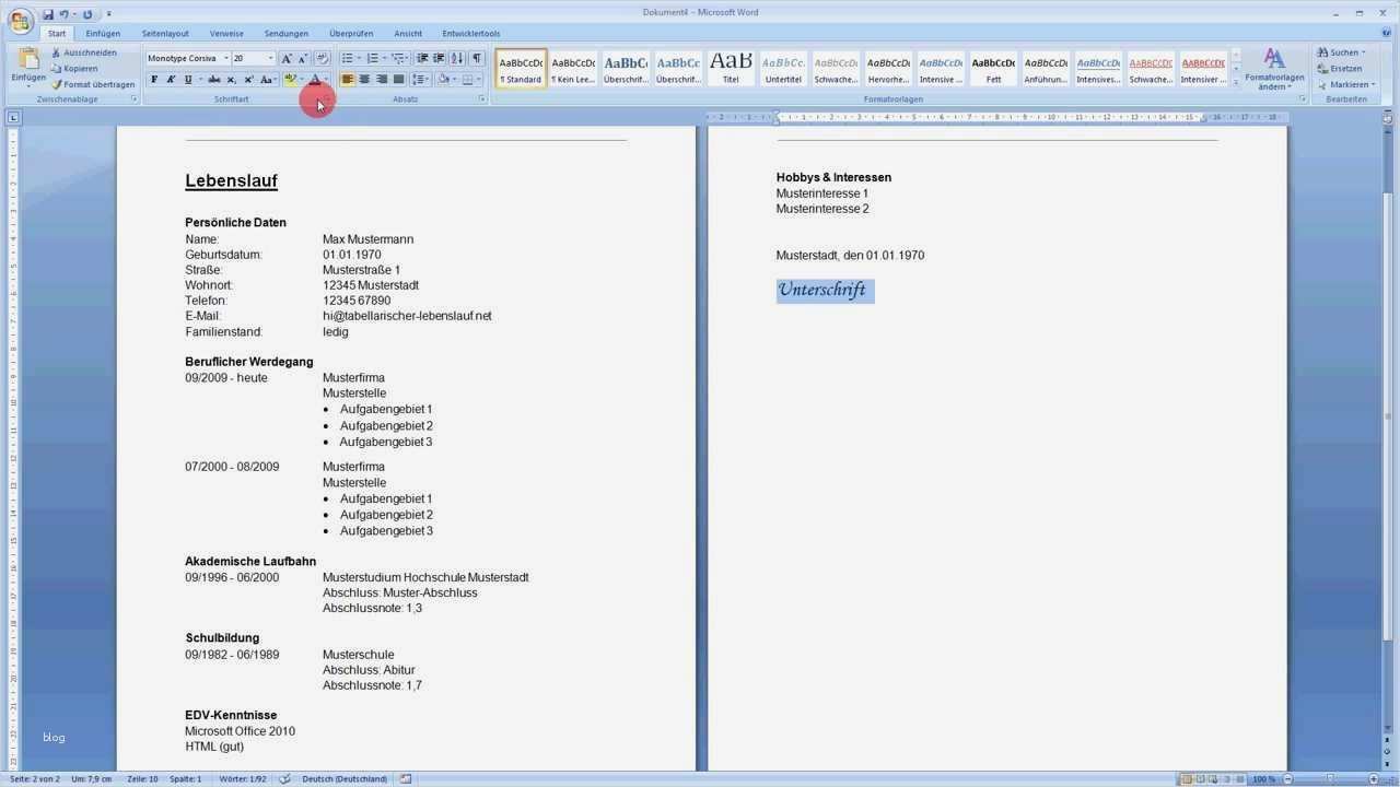 Microsoft Vorlagen Lebenslauf Best Of Lebenslauf Richtig Erstellen Lebenslauf Beispiel