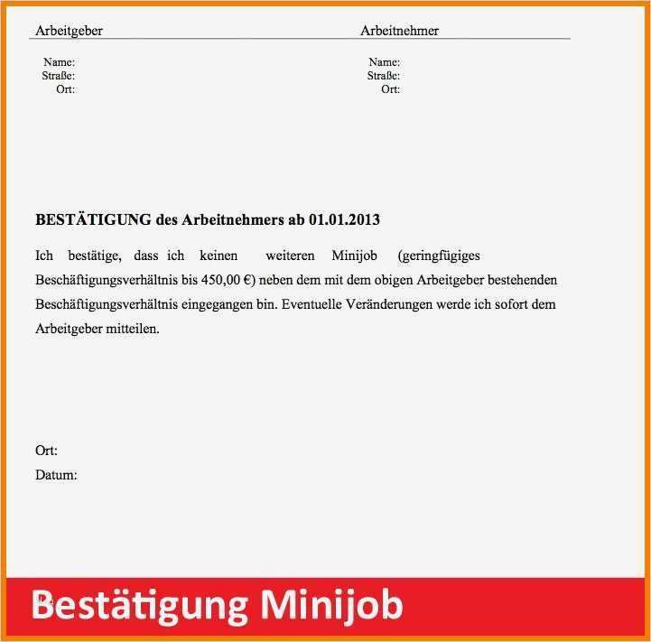 Midijob Arbeitsvertrag Vorlage Erstaunlich 13 Kündigung Minijob Muster