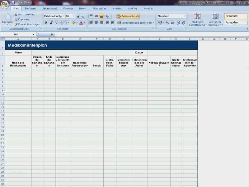Mietbescheinigung Vorlage Einzigartig Fantastisch Medikations Protokoll Vorlage Fotos