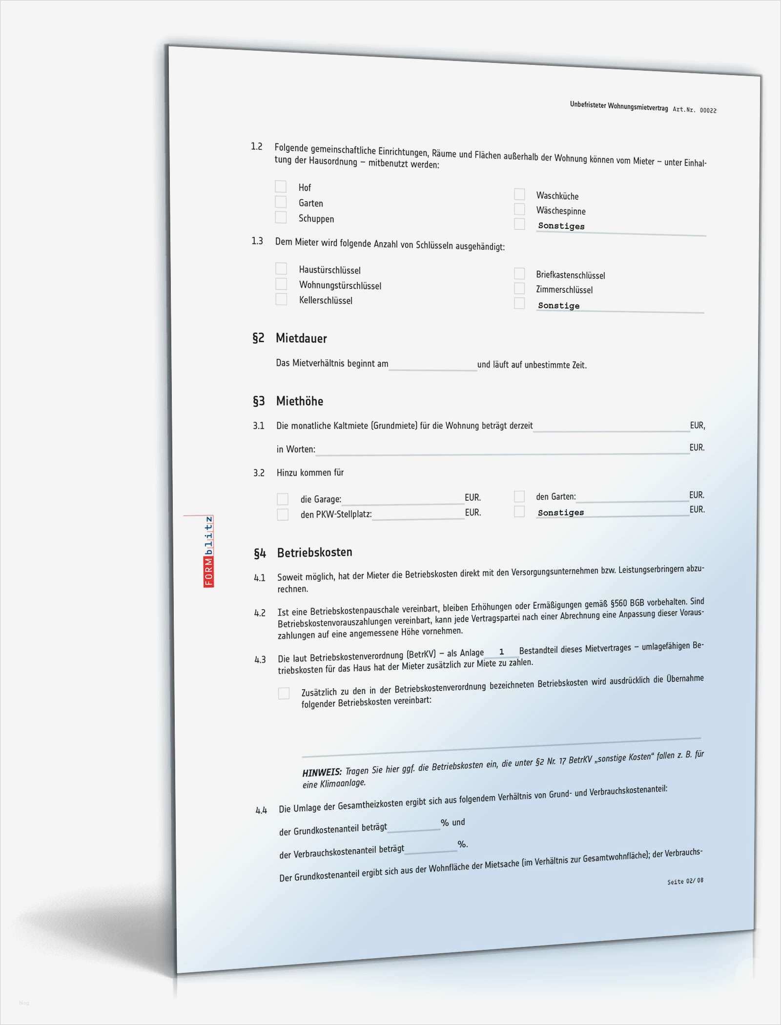 Miete Erhöhen Vorlage Erstaunlich Wohnungsmietvertrag Muster Standardmietvertrag Zum Download