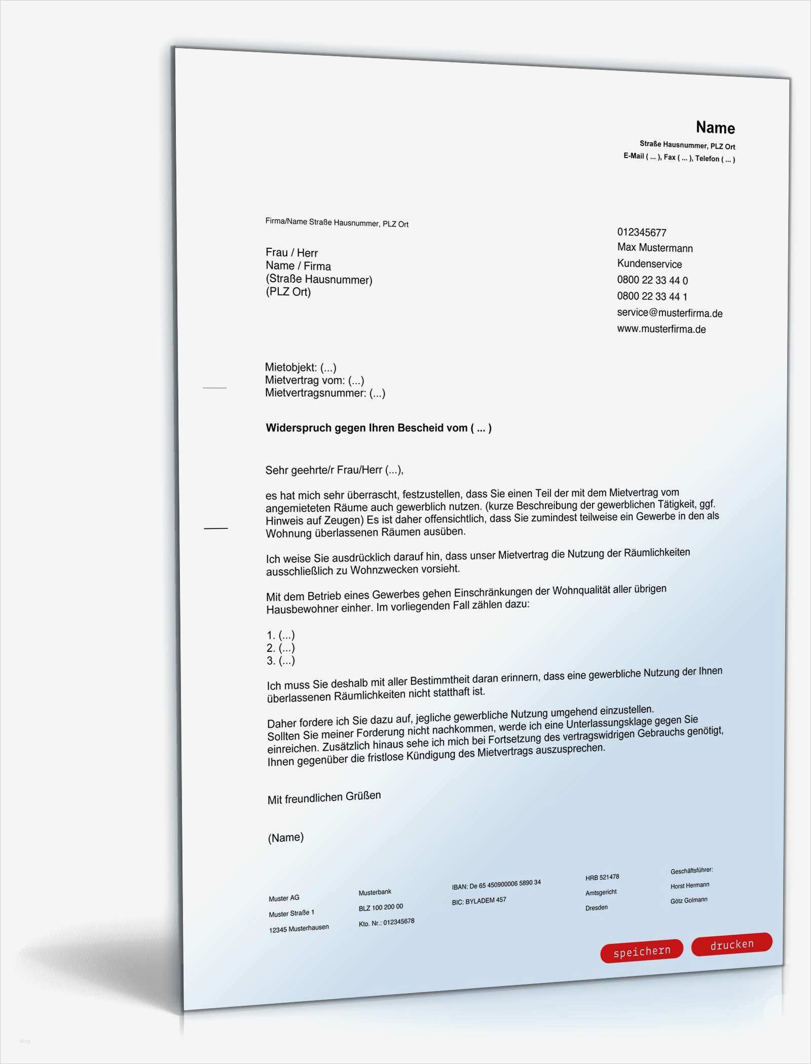 Mieter Abmahnung Vorlage Best Of Abmahnung Mieter Unerlaubte Gewerbliche Nutzung Wohnräume