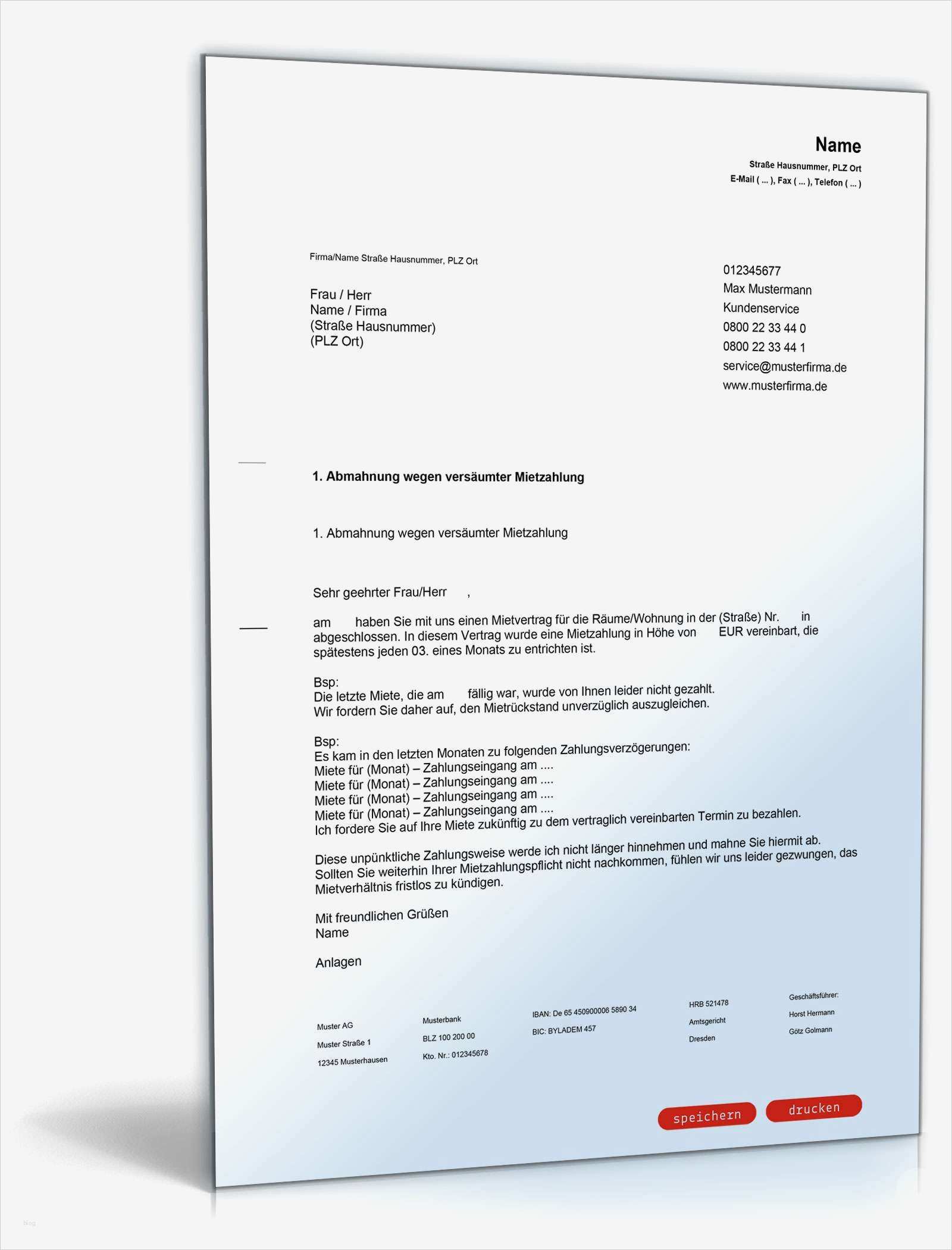 Mieter Zahlt Nicht Mahnung Vorlage Schön Abmahnung Wegen Mietrückstand