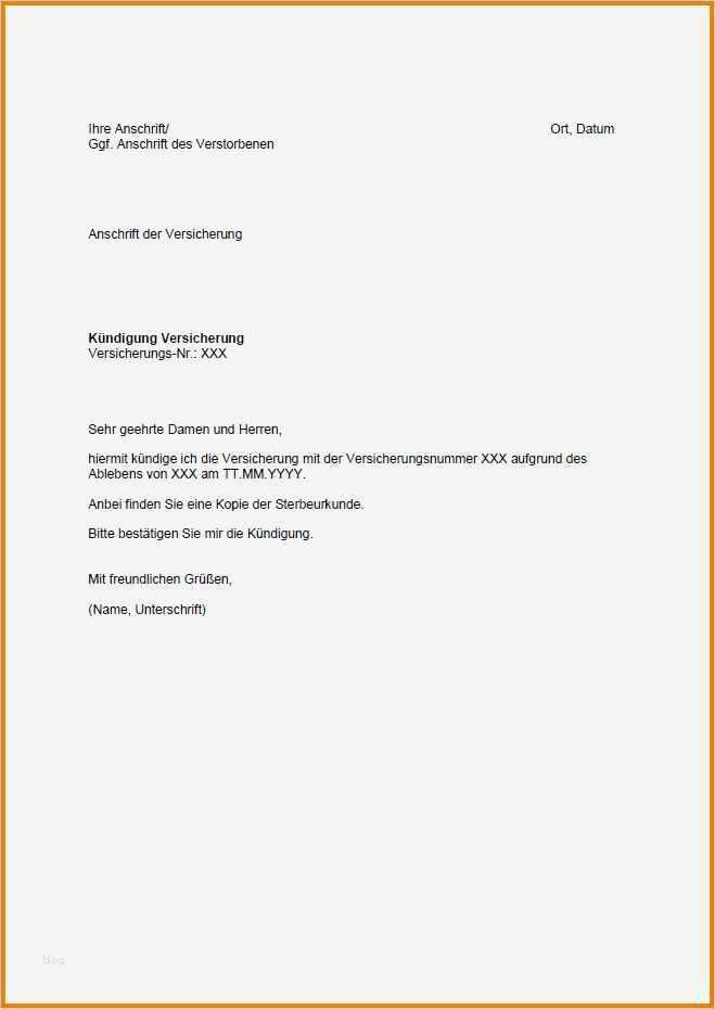 Mietkündigung Vorlage Beste 5 Mietkündigung Vorlage