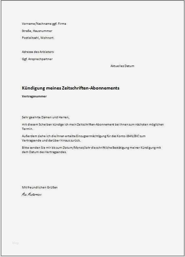 Mietvertrag Büro Vorlage Kostenlos Genial 10 Kundigung Mietvertrag Vorlage Kostenlos