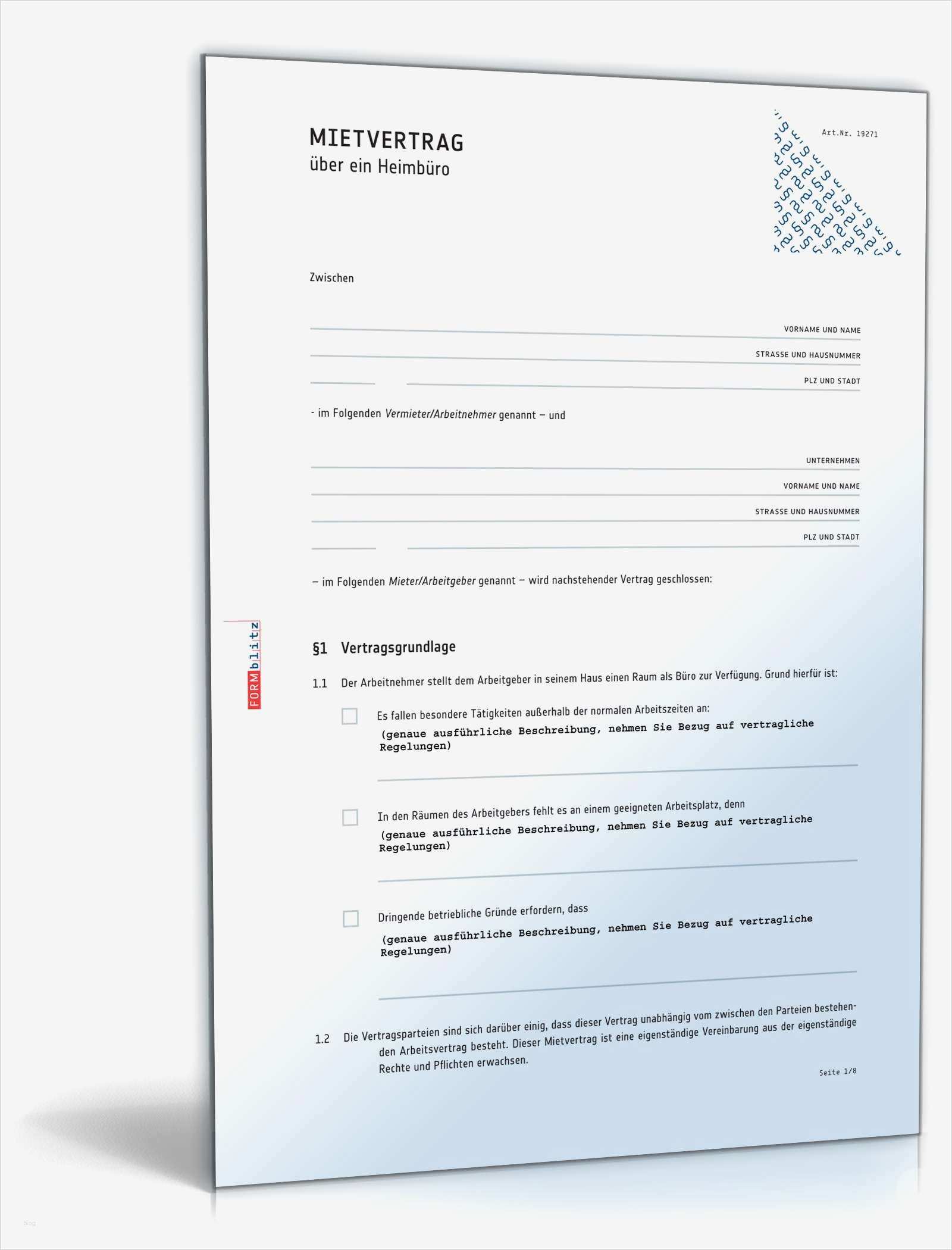 Mietvertrag Home Office Vorlage Angenehm Heimbüro Mietvertrag