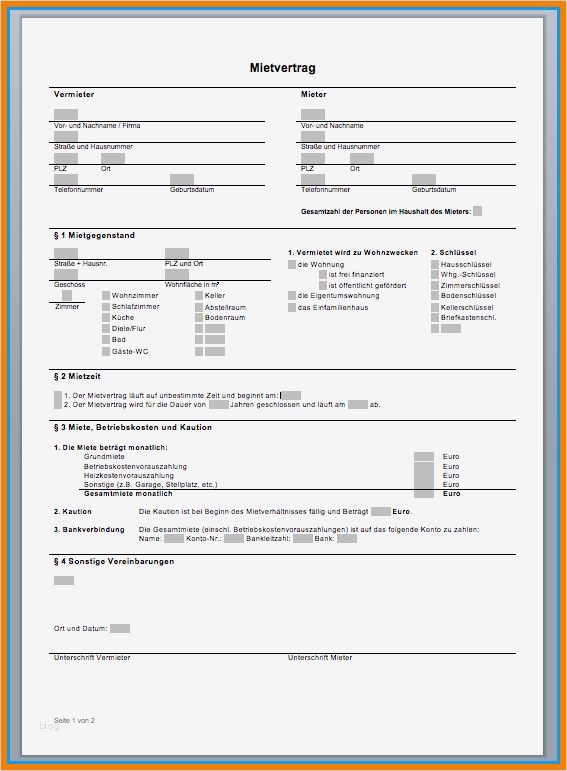 Mietvertrag Kündigen Vorlage Kostenlos Inspiration 6 Mietvertrag Beispiel