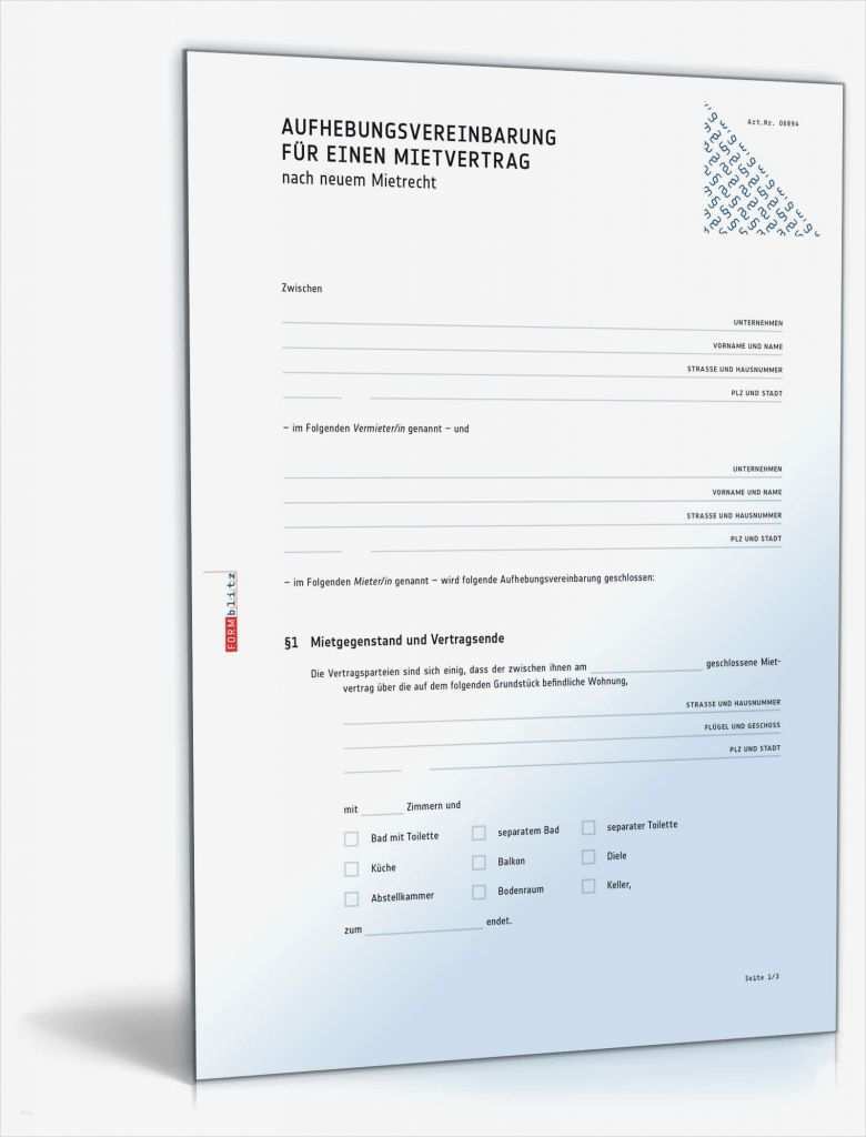 Mietvertrag Kündigen Vorlage Word Erstaunlich Aufhebungsvereinbarung Mietvertrag Muster Vorlage Zum