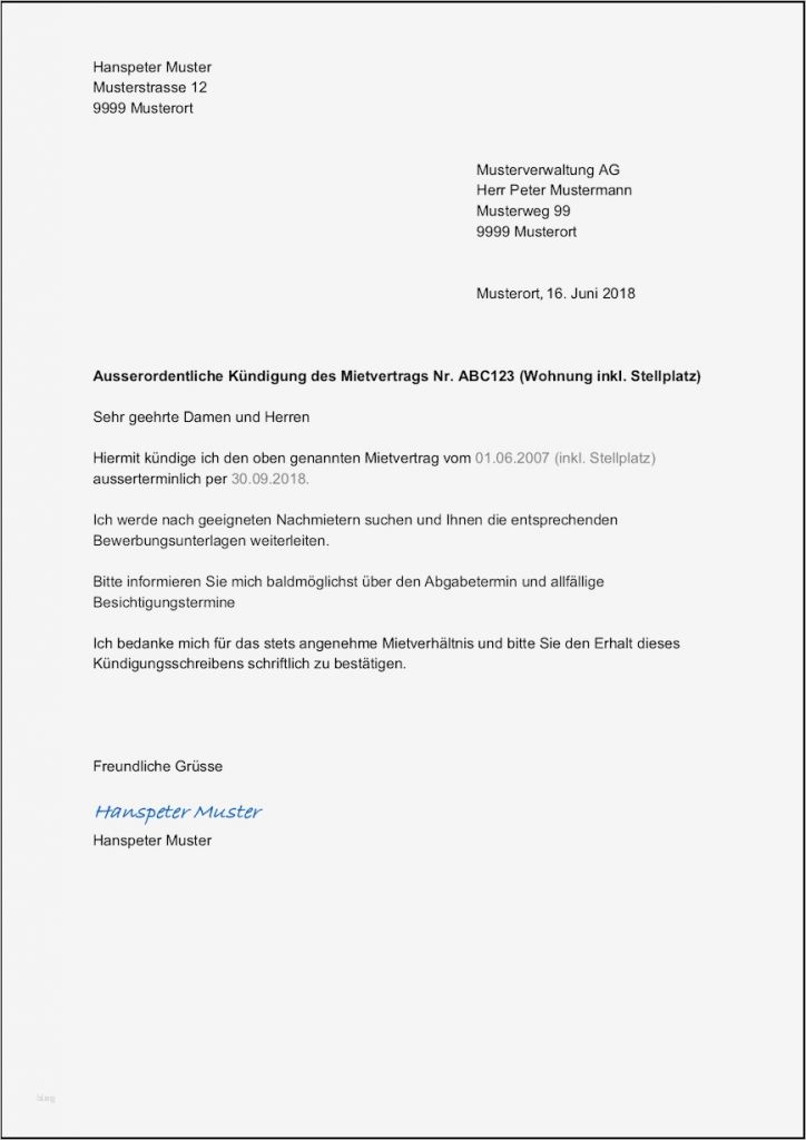 Mietvertrag Leihwagen Vorlage Erstaunlich Wohnung Kündigen Muster Vorlage Für Kündigung Mietvertrag