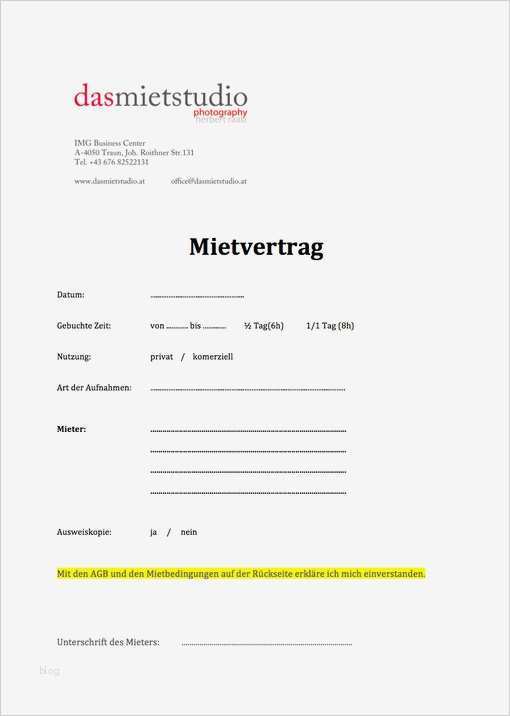 Mietvertrag Vorlage 2017 Schön Mietvertrag Dasmietstudios Webseite