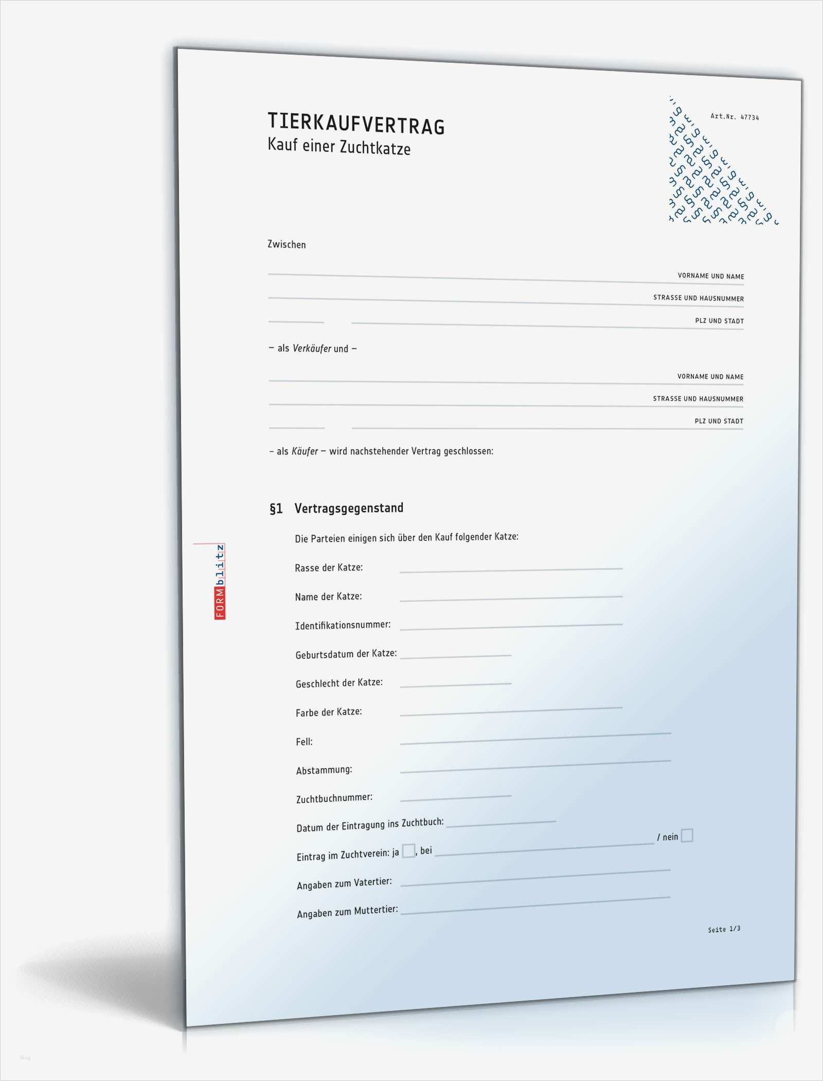 Mietvertrag Wohngemeinschaft Vorlage Süß Kaufvertrag Zuchtkatze