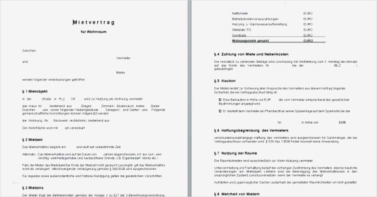 Mietvertrag Wohnung Vorlage Wunderbar Mietvertrag Wohnung Brunnen Mietvertrag