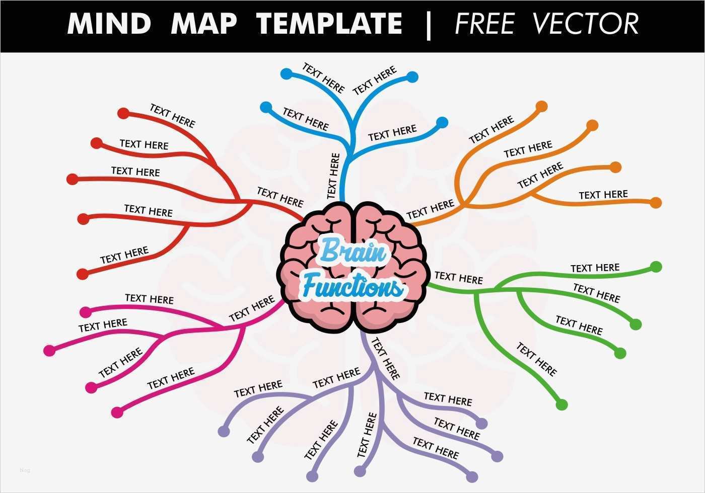 Mindmap Word Vorlage Gut Mind Map Template Free Vector Download Free Vector Art