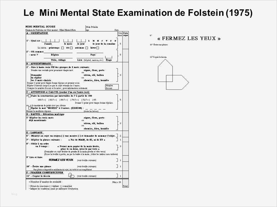 Mini Mental Test Vorlage Cool Les Démences Ppt Video Online Télécharger
