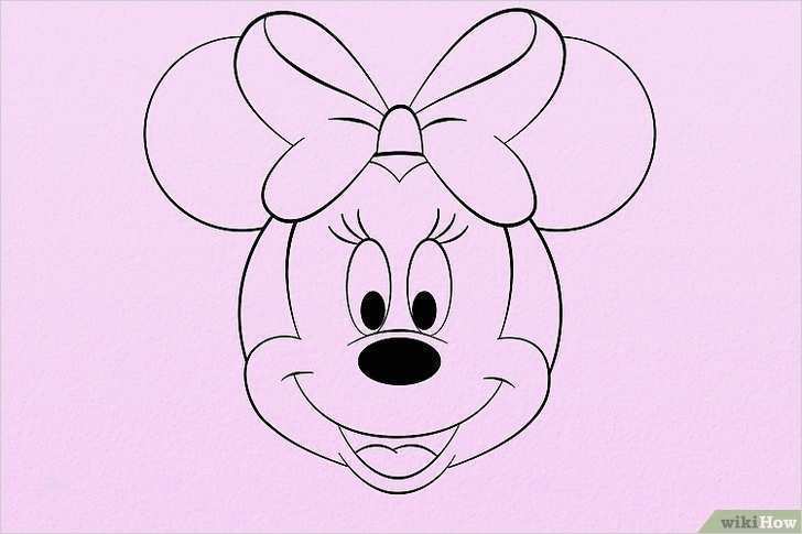 Minnie Mouse Kopf Vorlage Erstaunlich Ment Dessiner Minnie Mouse 9 étapes Wikihow