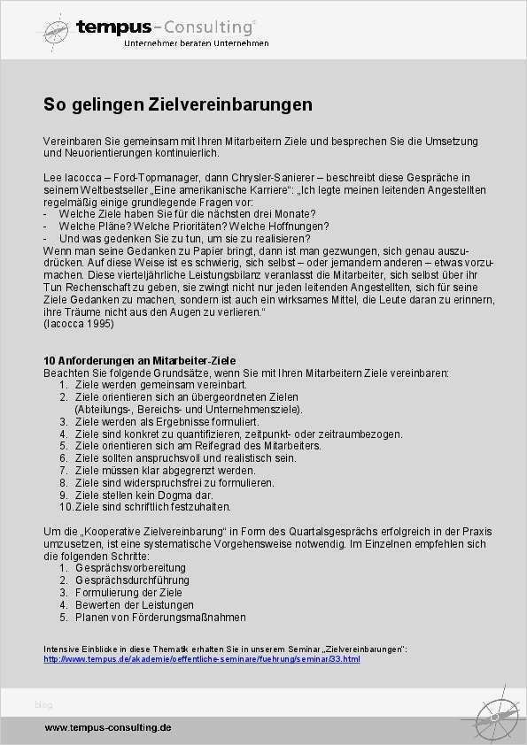 Mitarbeiterbeurteilung Vorlage Großartig Downloads – Zielvereinbarungen