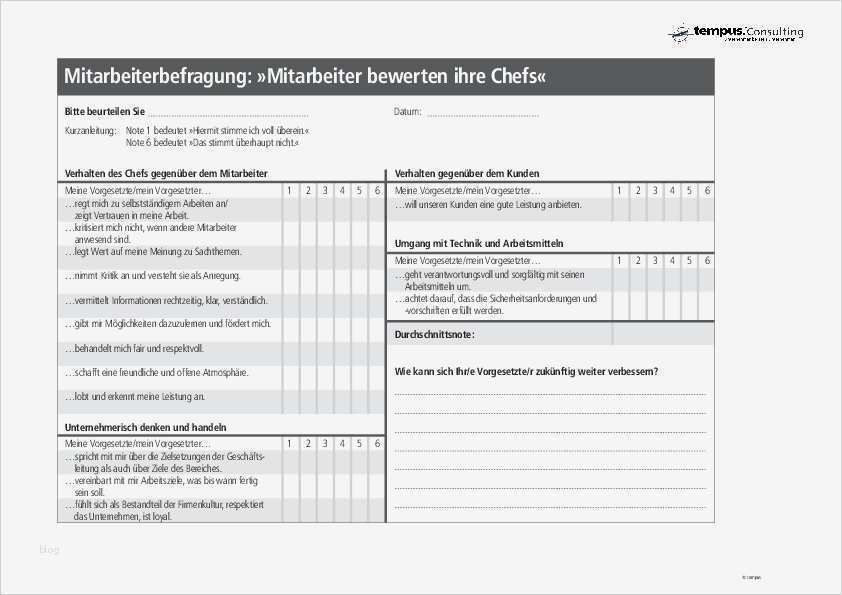 Mitarbeiterbeurteilungsbogen Vorlage Genial Vorlagen Downloads – Tempus Consulting