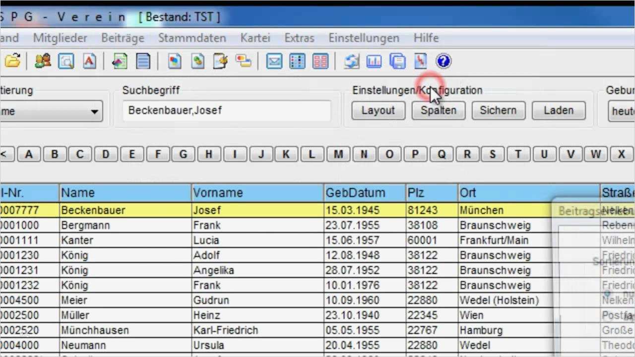 Mitgliederliste Verein Vorlage Excel Einzigartig Beitragserhebung Mit Spg Verein