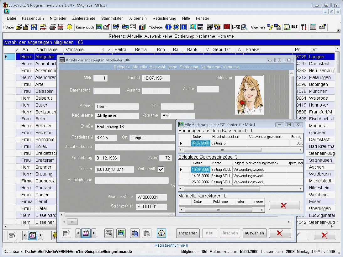 Mitgliederliste Verein Vorlage Fabelhaft Jogoverein Vereinsverwaltung Mit Kassenbuch Und