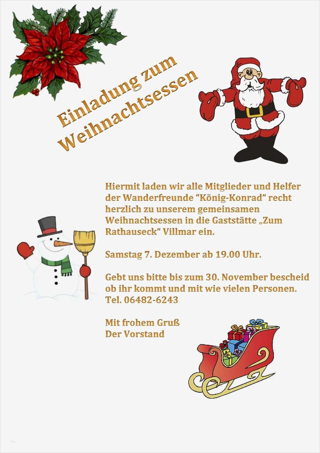 Mitgliederliste Verein Vorlage Schön Einladung Weihnachtsfeier Verein