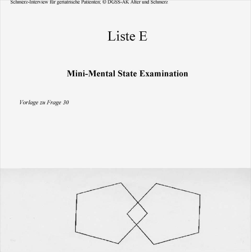 Mmse Test Vorlage Angenehm Strukturiertes Schmerzinterview Für Geriatrische Patienten