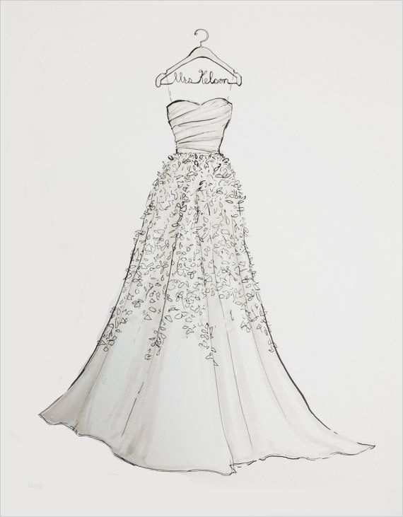 Mode Skizze Vorlage Gut Custom Wedding Dress Sketch