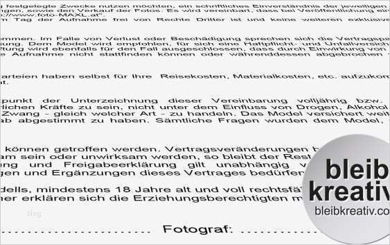 Modelvertrag Vorlage Erstaunlich Vorlage Für Modelvertrag Model Release Und
