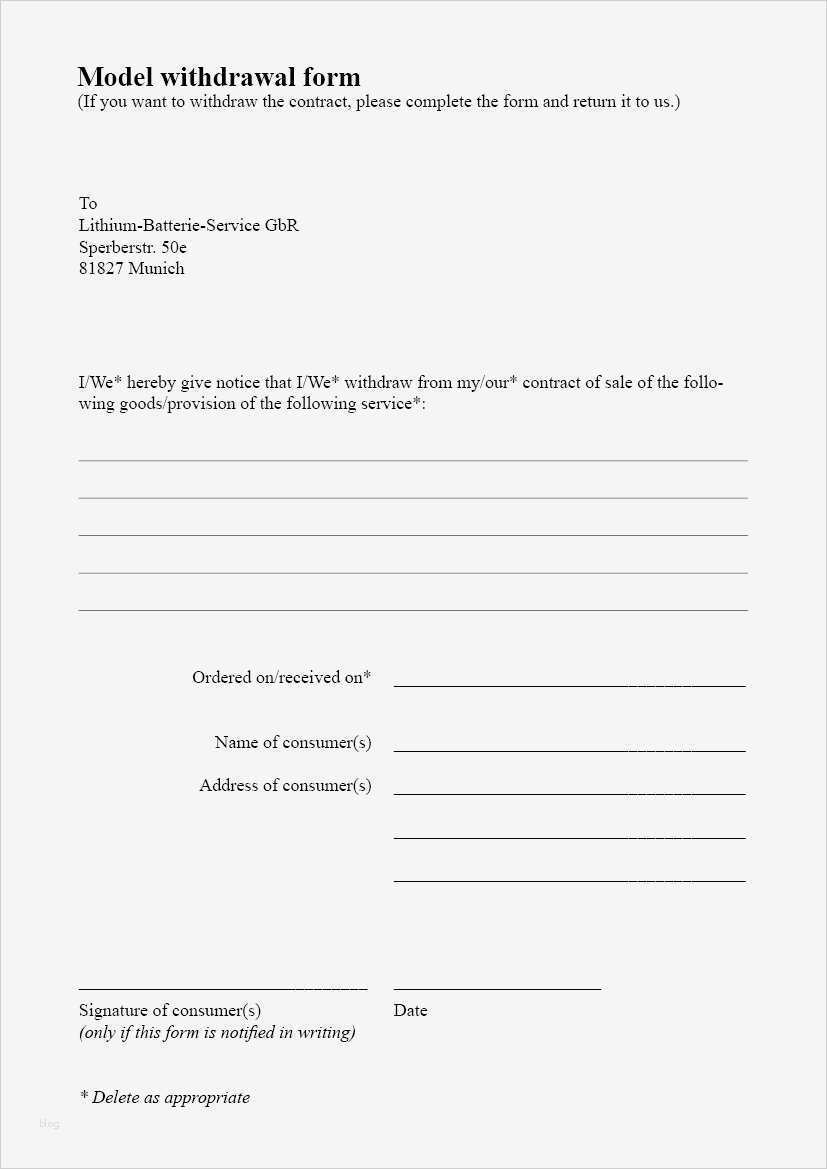 Modelvertrag Vorlage Schönste Widerrufsbelehrung Und Muster Widerrufsformular