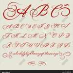 Moderne Kalligraphie Vorlagen Süß Vektor Handgezeichnete Kalligraphische Alphabet Auf Der