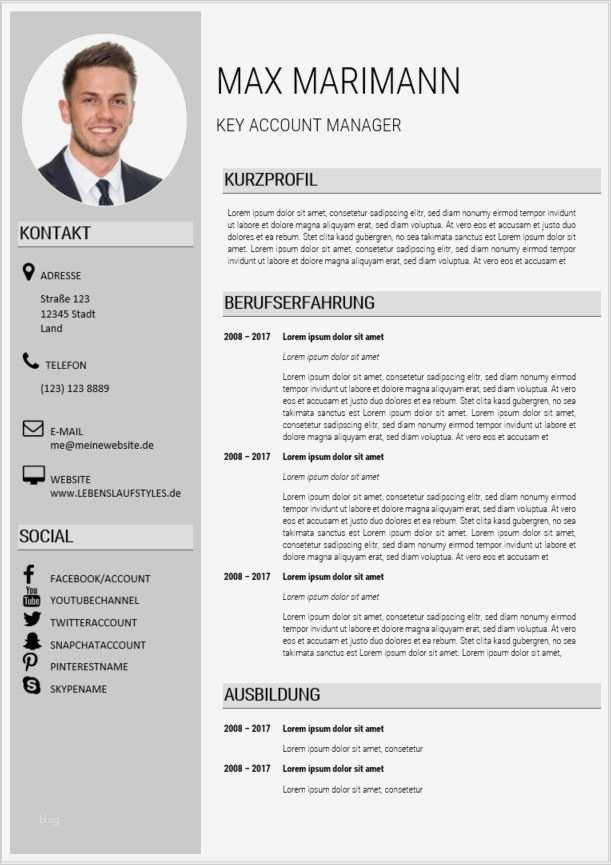 Moderner Lebenslauf Vorlage Bewundernswert Bewerbungsvorlage Kostenlos