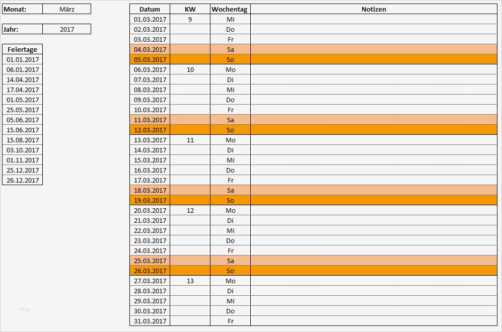 Monatskalender 2018 Vorlage Schönste Excel Jahreskalender 2018 sofort Download