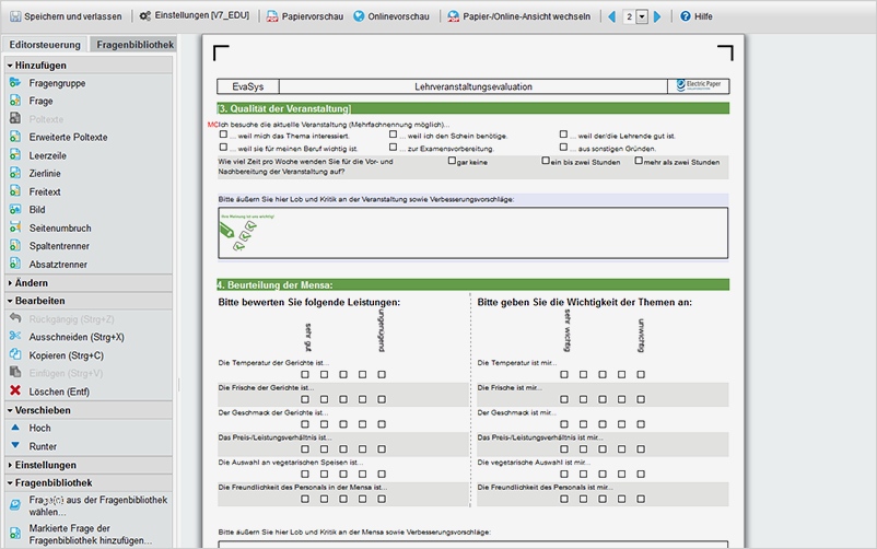 Multiple Choice Vorlage Neu Phasenmodell Electric Paper Evaluationssysteme
