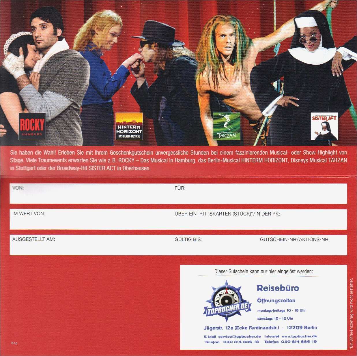 Musical Gutschein Vorlage Erstaunlich Musical Tickets Gutschein FÜr Der KÖnig Der LÖwen Rocky O