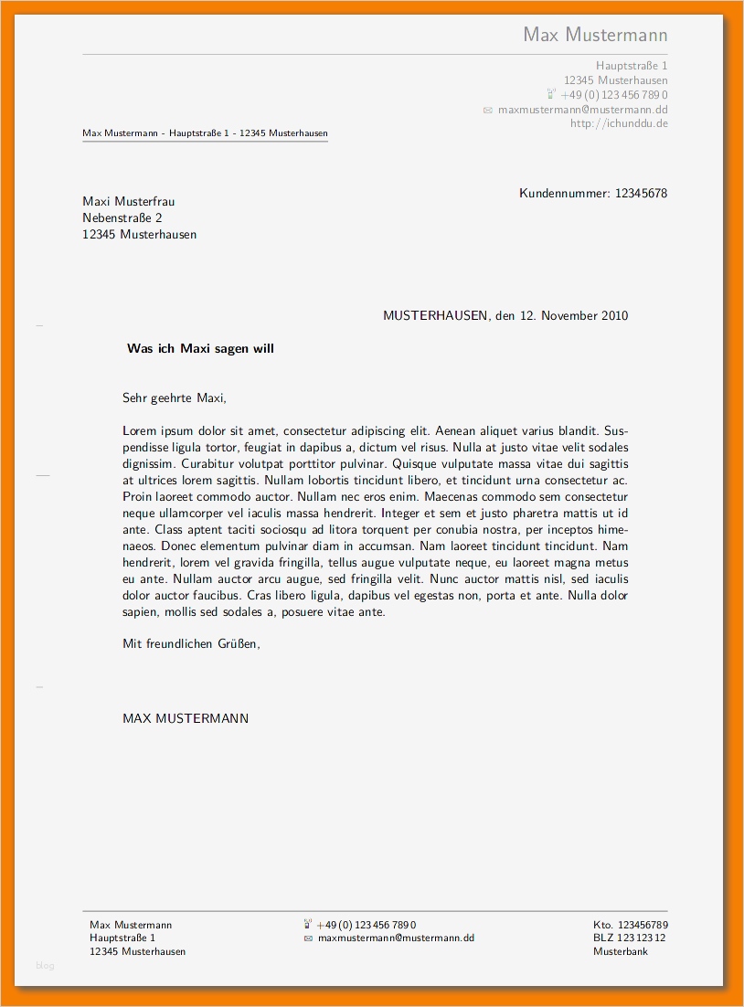 Musterbrief Vorlage Best Of 6 Musterbrief Vorlage