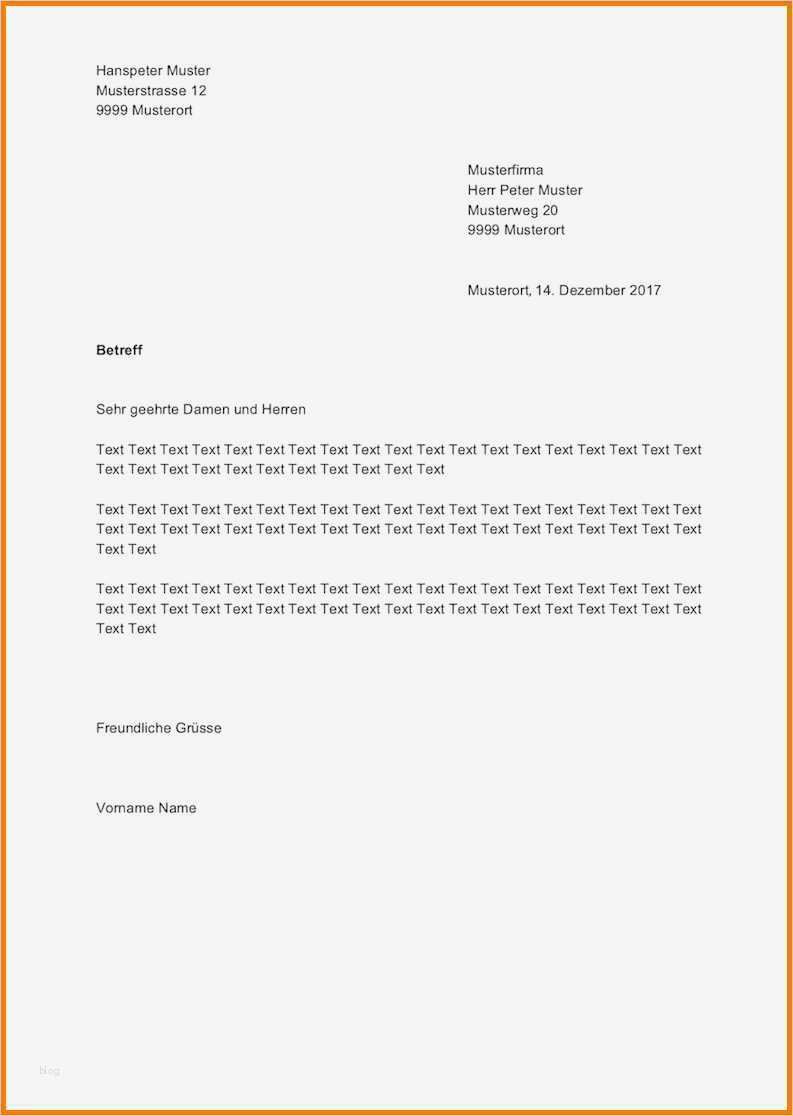 Musterbrief Vorlage Erstaunlich 5 Vorlage Musterbrief