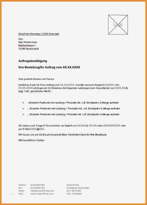 Musterbrief Vorlage Genial 6 Musterbrief Vorlage