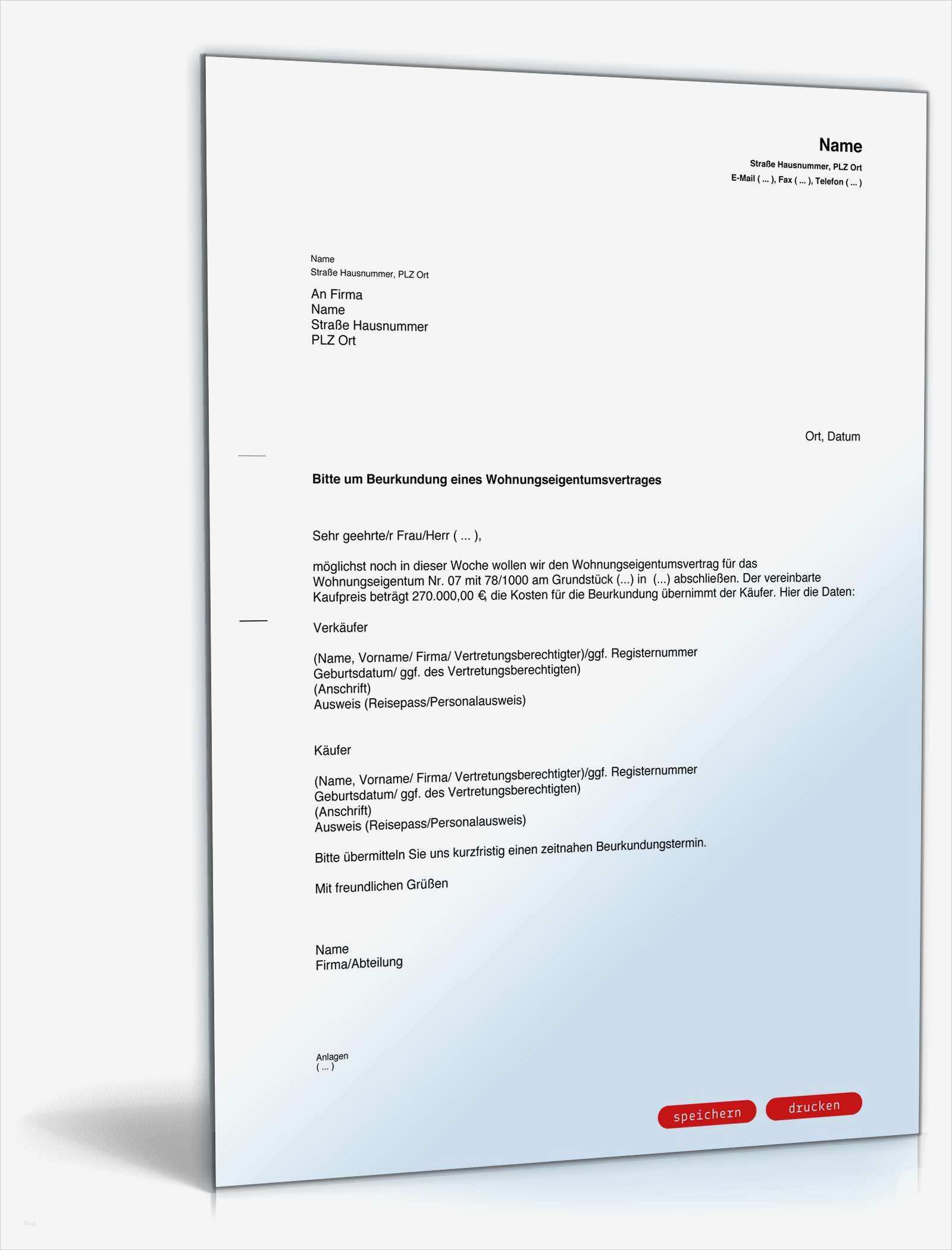 Musterbrief Vorlage Hübsch Musterbrief An Notar Wegen Wohnungskauf